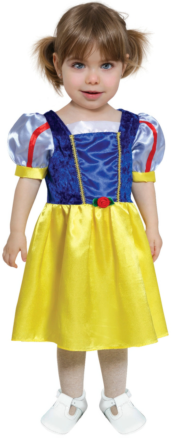 Märchenprinzessin Kleid für Babys blau gelb