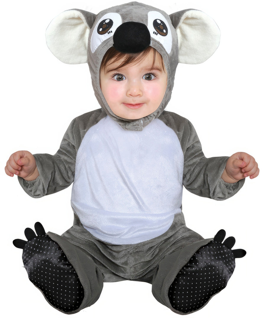 Koala Kostüm für Babys mit Kapuze grau