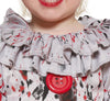 GP76032 – Halloween Clown Kostüm Baby Gruselige – Größe: 74/80 – Farbe: Grau