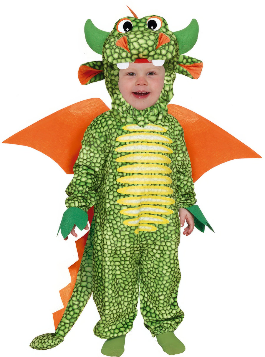 Drachen Kostüm für Babys mit Flügeln grün