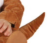 GP76048 – Dinosaurier Baby Jumpsuit Kapuze – Größe: 86/92 – Farbe: Braun