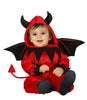 GP76068 – Halloween Dämon Kostüm Kapuze – Größe: 74/80 – Farbe: Rot