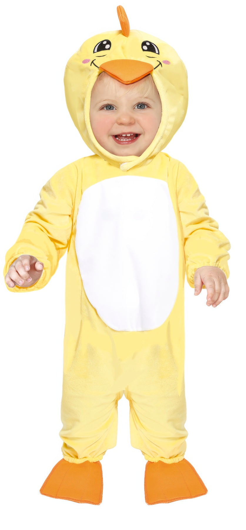 Enten Kostüm für Babys mit Kapuze gelb