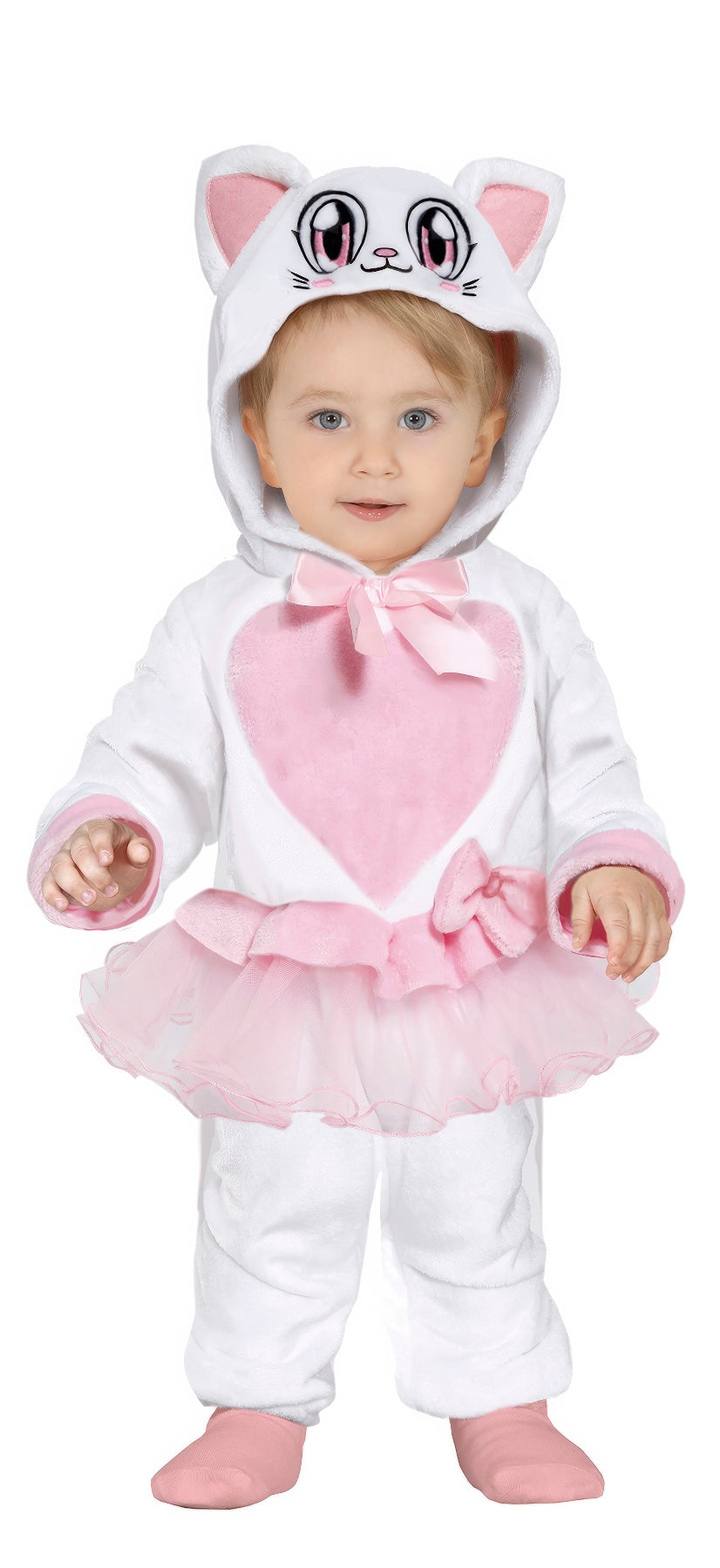 GP76088 – Katze Fledermaus Karneval Anzug – Größe: 74/80 – Farbe: Weiß