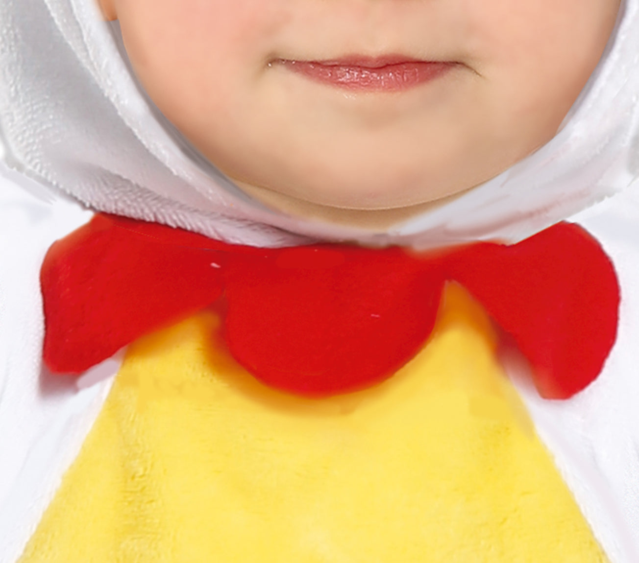 GP76094 – Huhn Kapuzenanzug Karneval Tiere – Größe: 74/80 – Farbe: Weiß