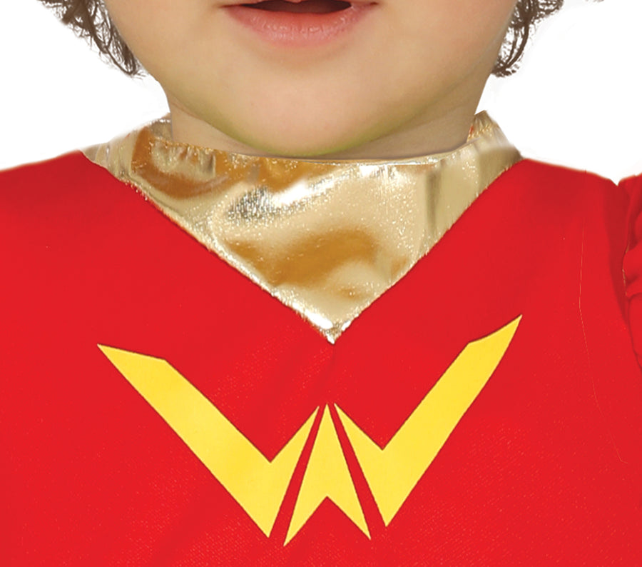 GP76096 – Superheld Comic Abenteuer Baby Kostüm – Größe: 74/80 – Farbe: Rot, Ansicht 2