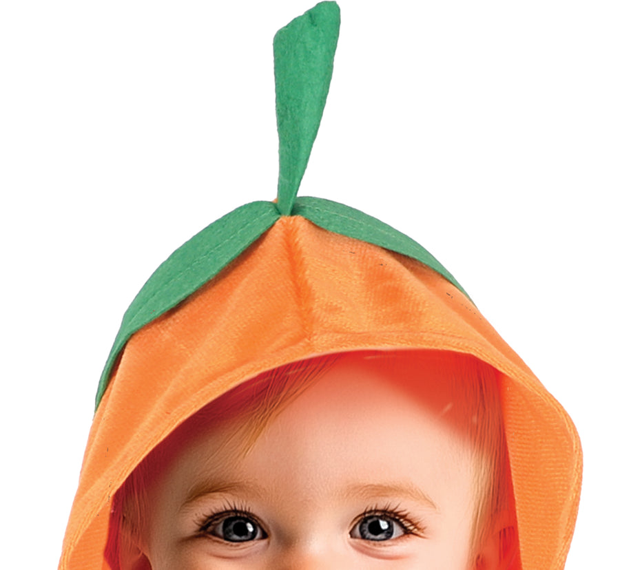 GP76099 – Halloween Kürbis Kostüm Poncho Kapuzenumhang – Größe: 86/92 – Farbe: Orange, Ansicht 2