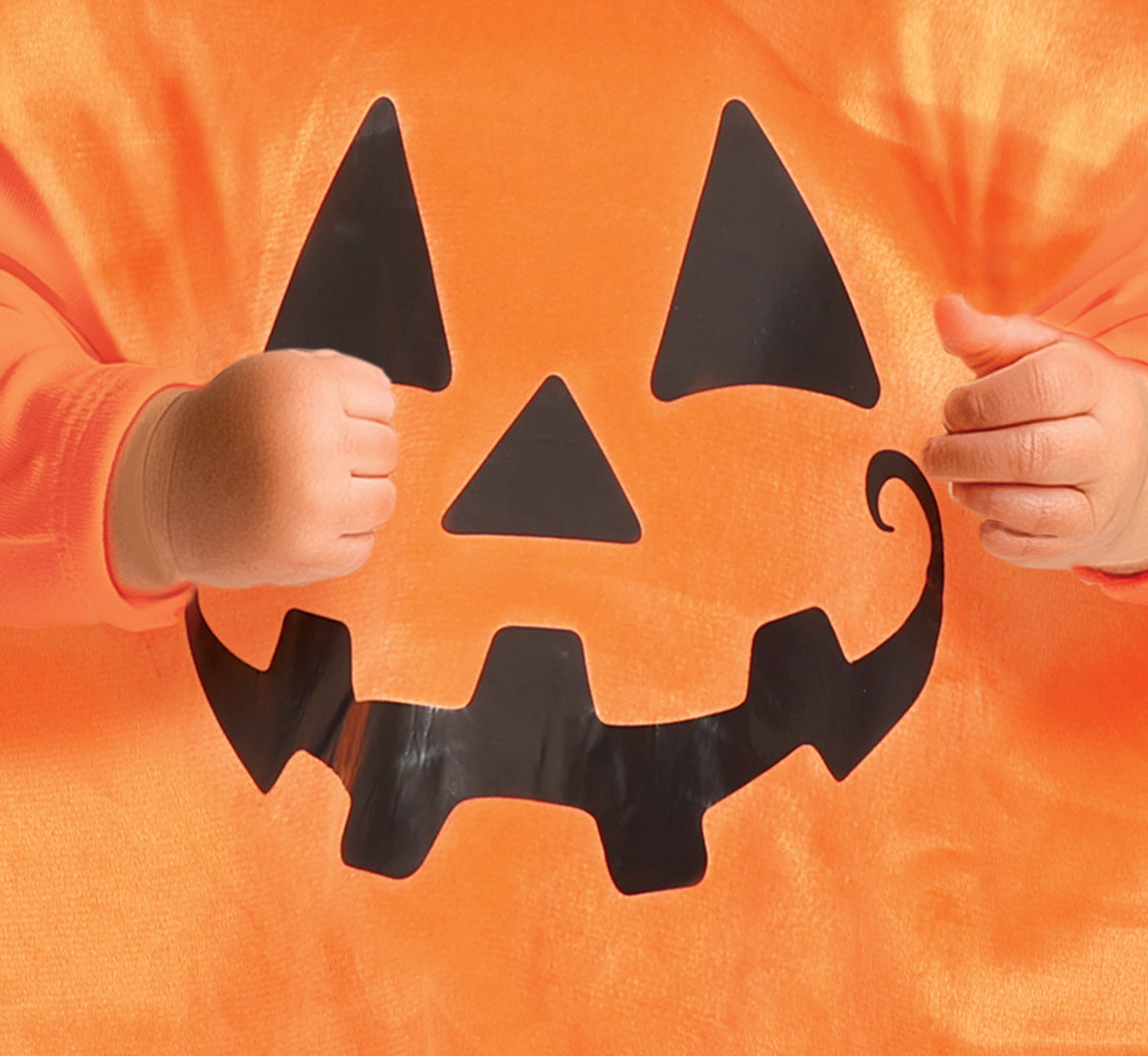 GP76099 – Halloween Kürbis Kostüm Poncho Kapuzenumhang – Größe: 86/92 – Farbe: Orange