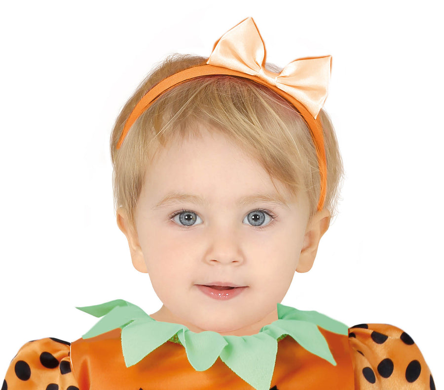 GP76100 – Halloween Kürbis Kostüm Orange Schwarz Punkte – Größe: 74/80, 86/92, 92/98 – Farbe: Orange, Ansicht 2