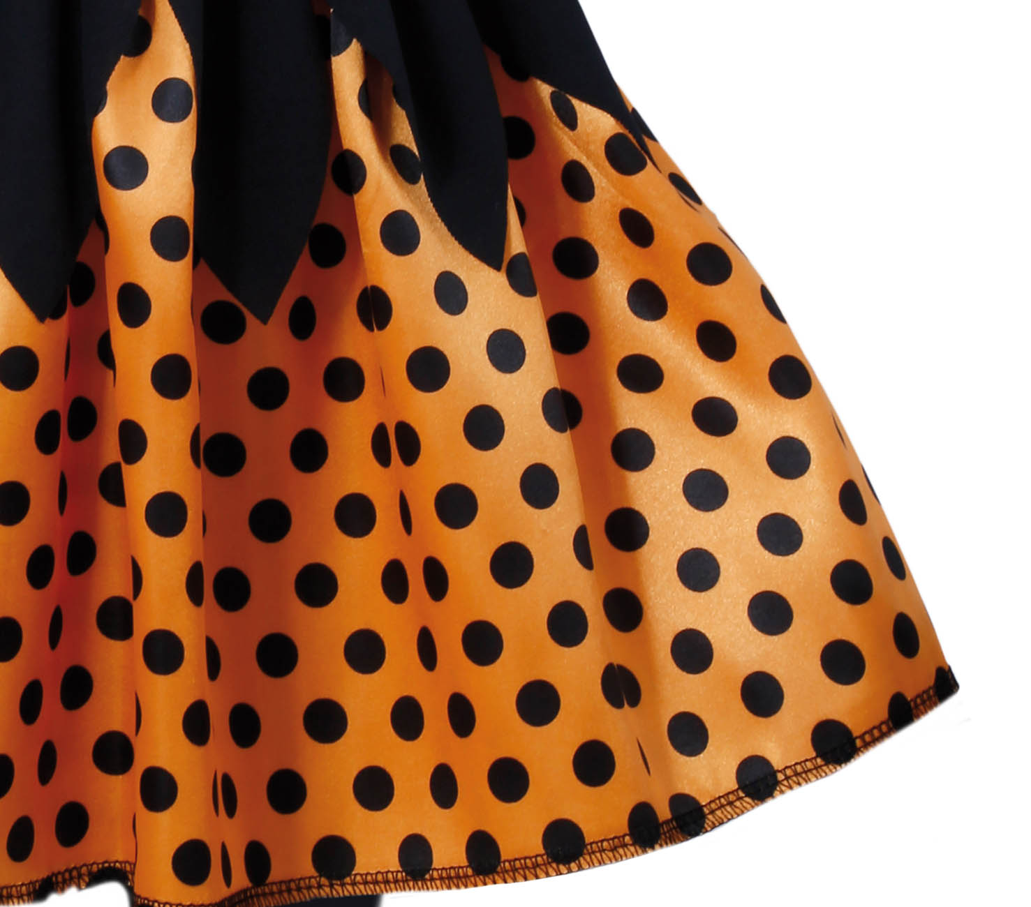 GP76100 – Halloween Kürbis Kostüm Orange Schwarz Punkte – Größe: 74/80, 86/92, 92/98 – Farbe: Orange