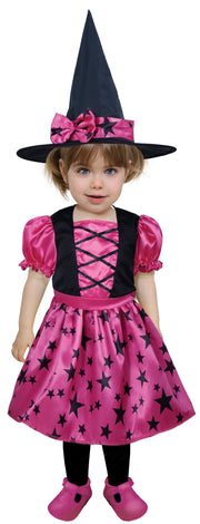 Hexenkostüm für Babys pink mit Hut, Bild 1