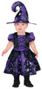 GP76106 – Hexe Halloween Kostüm Lila Schwarz – Größe: 74/80, 86/92, 92/98 – Farbe: Schwarz