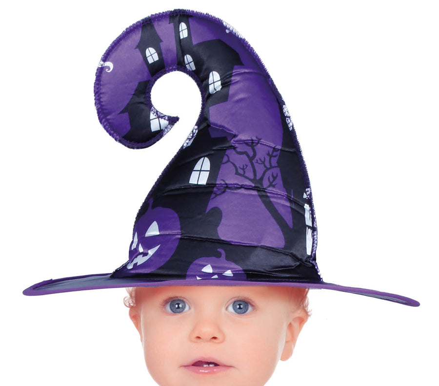 GP76106 – Hexe Halloween Kostüm Lila Schwarz – Größe: 74/80, 86/92, 92/98 – Farbe: Schwarz, Ansicht 2