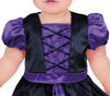 GP76106 – Hexe Halloween Kostüm Lila Schwarz – Größe: 74/80, 86/92, 92/98 – Farbe: Schwarz