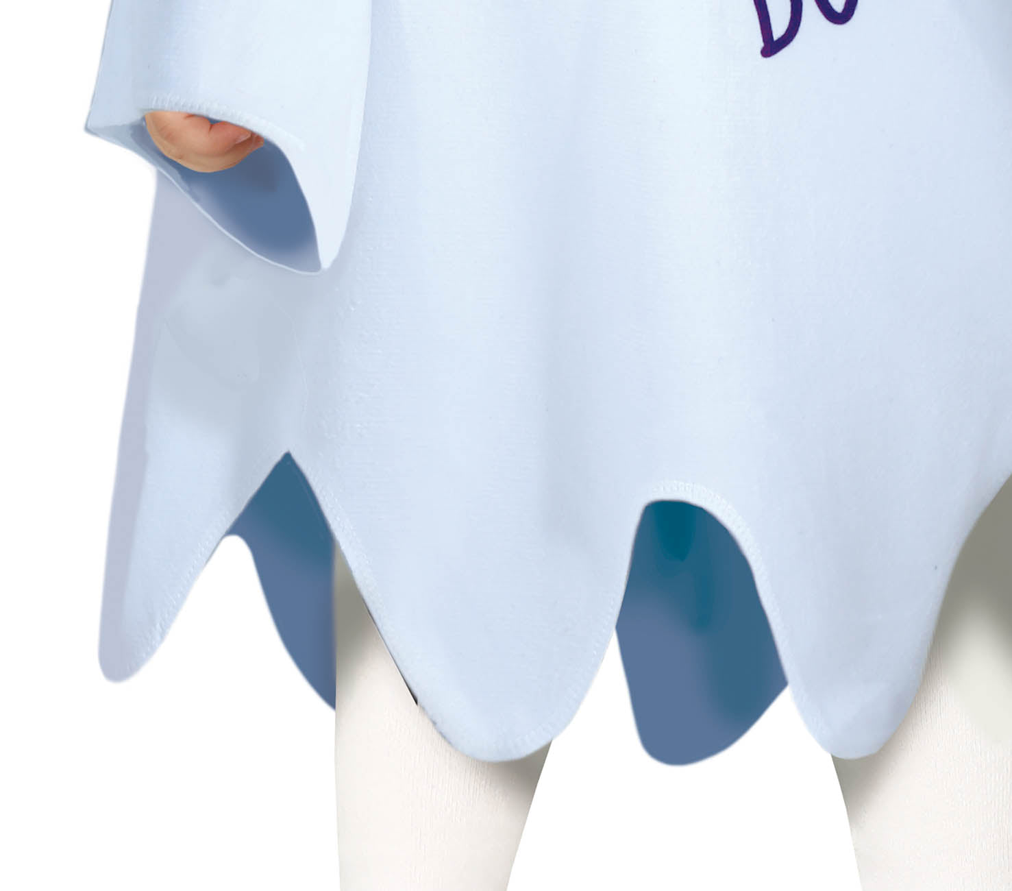 GP76120 – Gespenst Halloween Kostüm Tunika Mit Kapuze – Größe: 86/92 – Farbe: Weiß