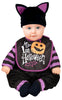 GP76128 – Halloween Kürbis Katze Baby Outfit – Größe: 74/80 – Farbe: Schwarz