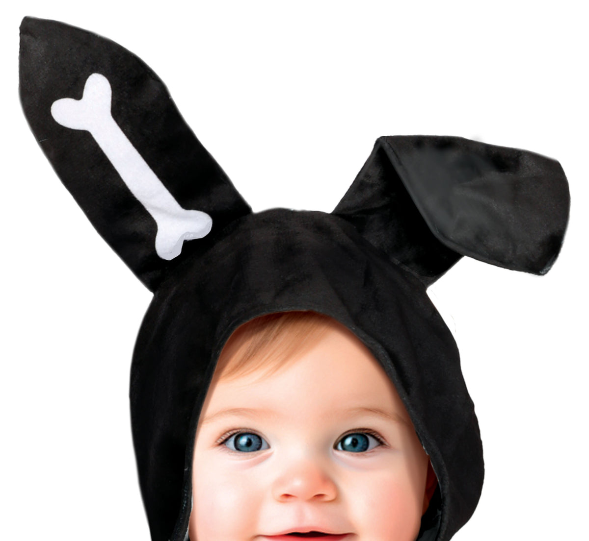 GP76136 – Skelett Hase Halloween Abenteuer – Größe: 74/80, 86/92 – Farbe: Schwarz