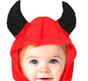 GP76138 – Dämonisches Halloween Kostüm Kapuze – Größe: 74/80, 86/92 – Farbe: Rot