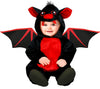 GP76142 – Fledermaus Halloween Baby Kapuzenoverall – Größe: 74/80, 86/92 – Farbe: Schwarz