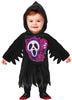 GP76144 – Halloween Geist Kapuze Tunika Baby – Größe: 74/80, 86/92 – Farbe: Schwarz