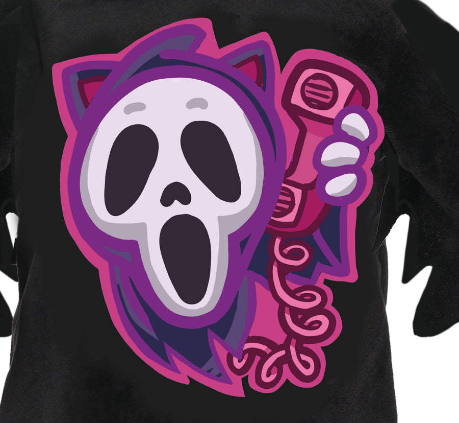 GP76144 – Halloween Geist Kapuze Tunika Baby – Größe: 74/80, 86/92 – Farbe: Schwarz, Ansicht 2
