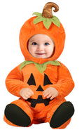 Kürbis Kostüm für Babys orange mit Kapuze