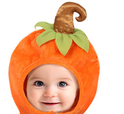 Kürbis Kostüm für Babys orange mit Kapuze, Bild 2