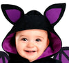 GP76152 – Fledermaus Halloween Kostüm Lila Schwarz – Größe: 74/80, 86/92 – Farbe: Schwarz