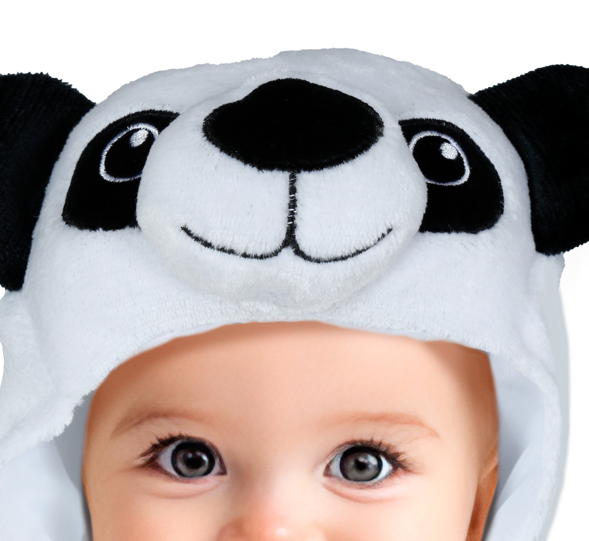 GP76171 – Panda Karnevalskostüm Baby Panda Overall – Größe: 74/80, 86/92 – Farbe: Weiß