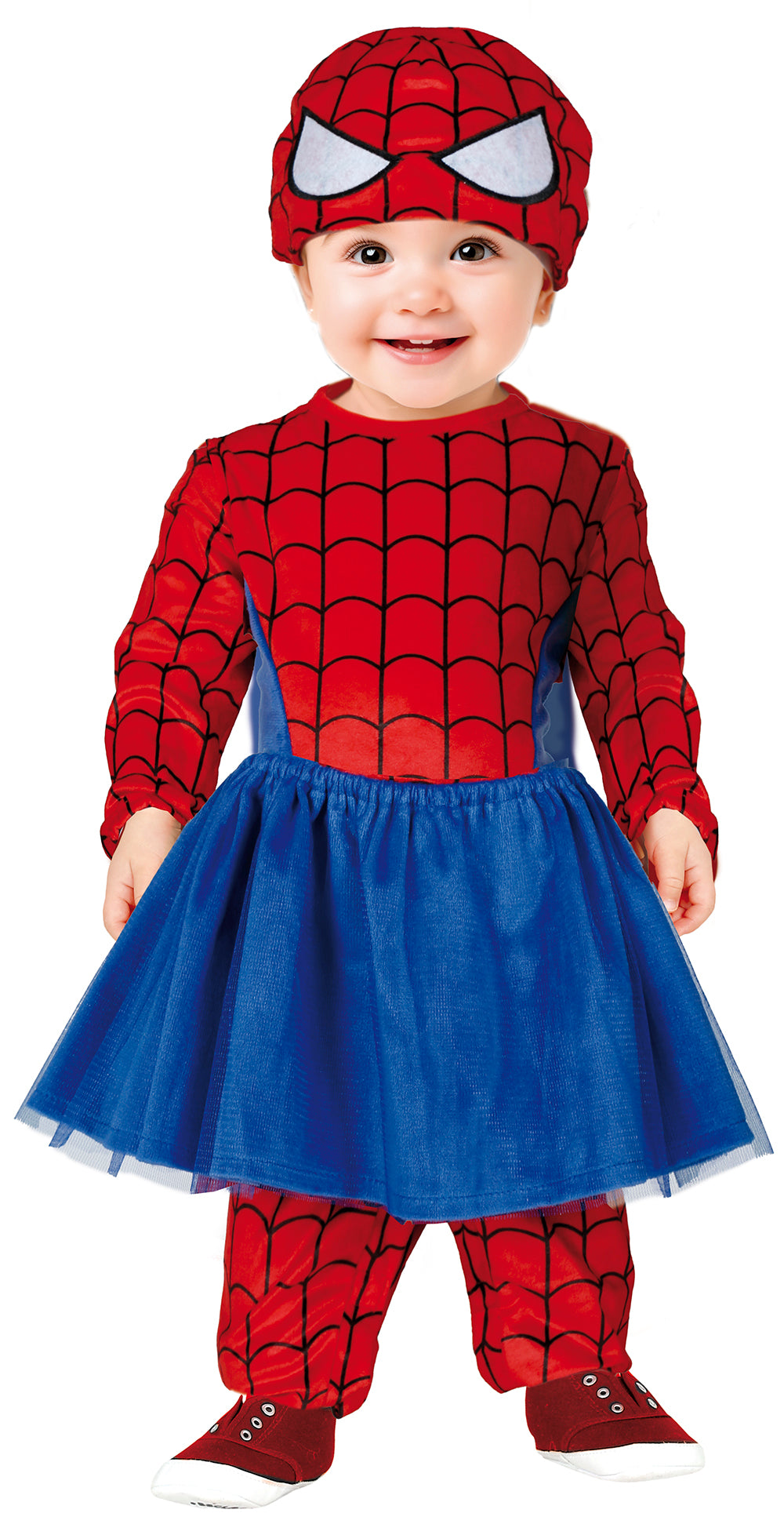 GP76182 – Superheld Abenteuer Figur Spinnenheld Kostüm – Größe: 74/80, 86/92 – Farbe: Rot
