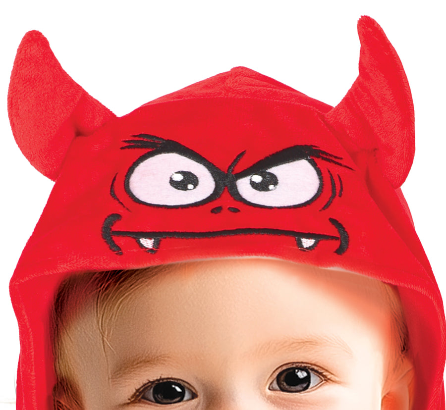 GP76191 – Daemon Poncho Baby Halloween Kapuzen – Größe: 86/92 – Farbe: Rot, Ansicht 2
