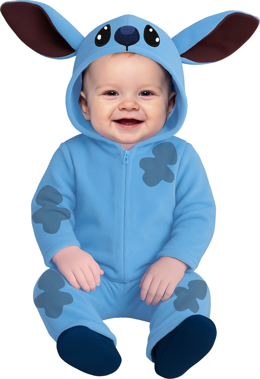 Alien Kostüm für Babys blau mit Kapuze
