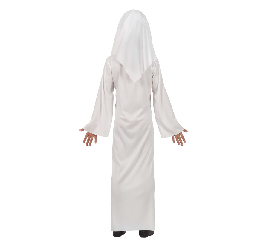 GP77009 – Halloween Geistlicher Kutte Dunkel – Größe: 110/116 – Farbe: Weiß, Ansicht 2