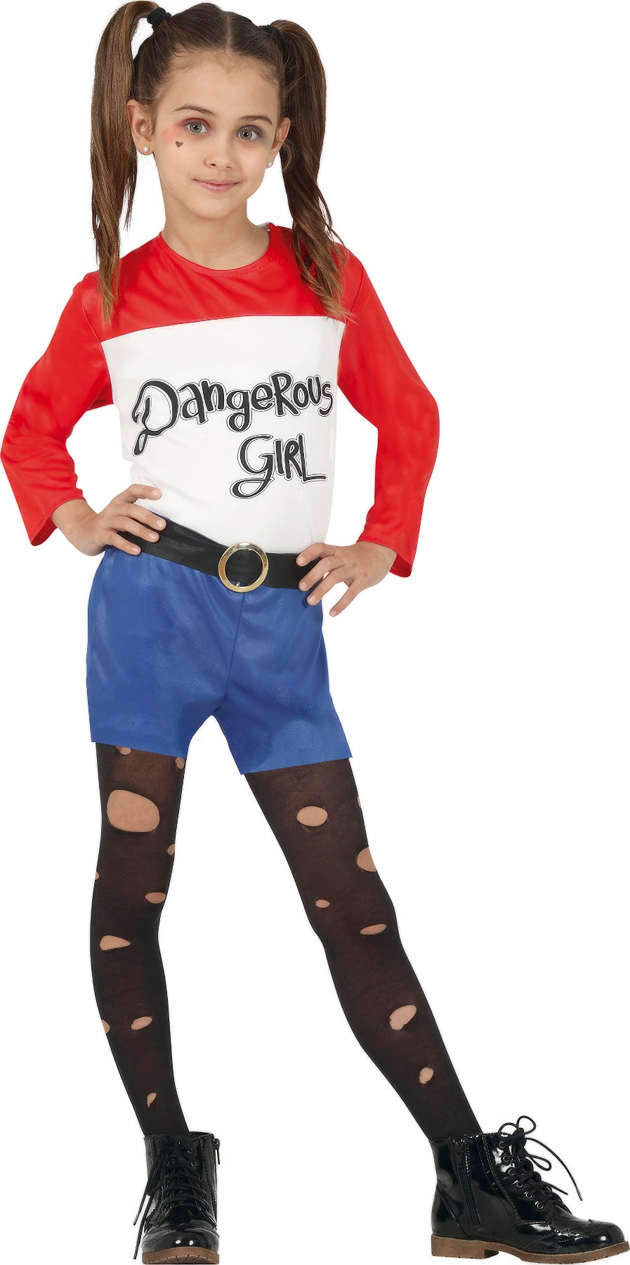Bad Girl Kostüm für Mädchen mit Shorts