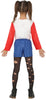 GP77016 – Superheld Comic Harlekin Kostüm – Größe: 140/146 – Farbe: Blau