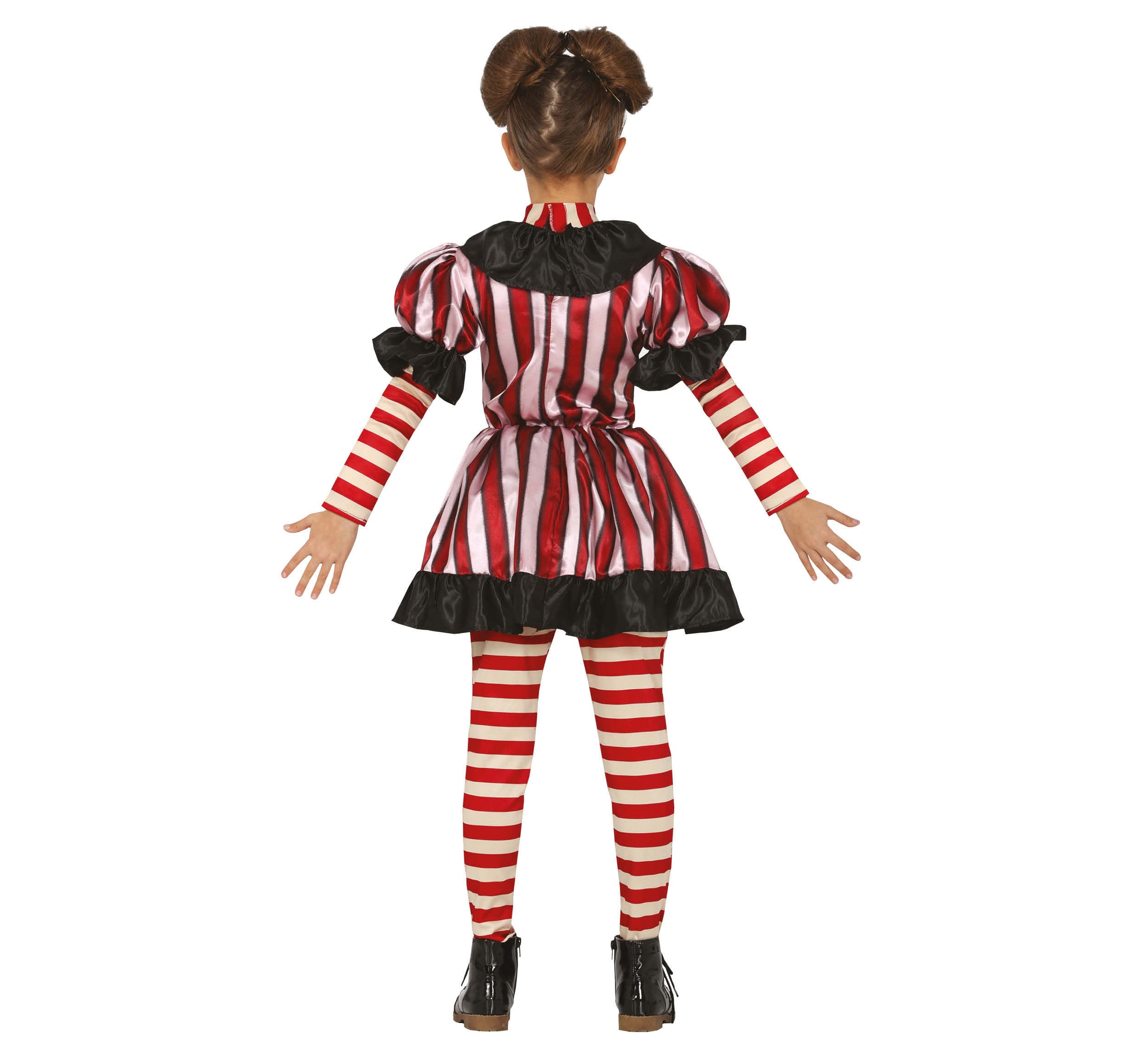 GP77025 – Clown Halloween Kostüm Spuk Zirkus – Größe: 110/116 – Farbe: Schwarz