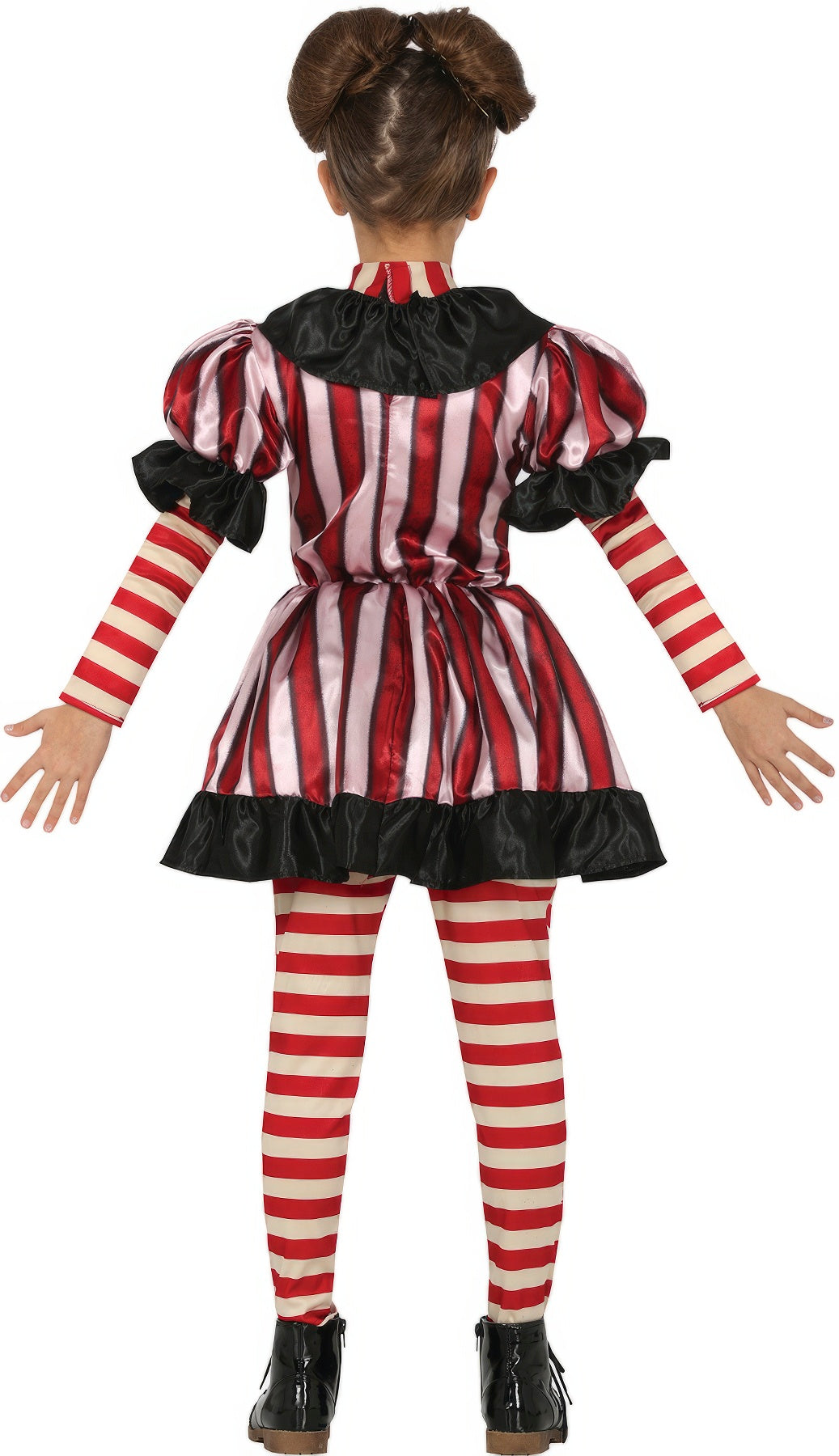 GP77025 – Clown Halloween Kostüm Spuk Zirkus – Größe: 128/134 – Farbe: Schwarz