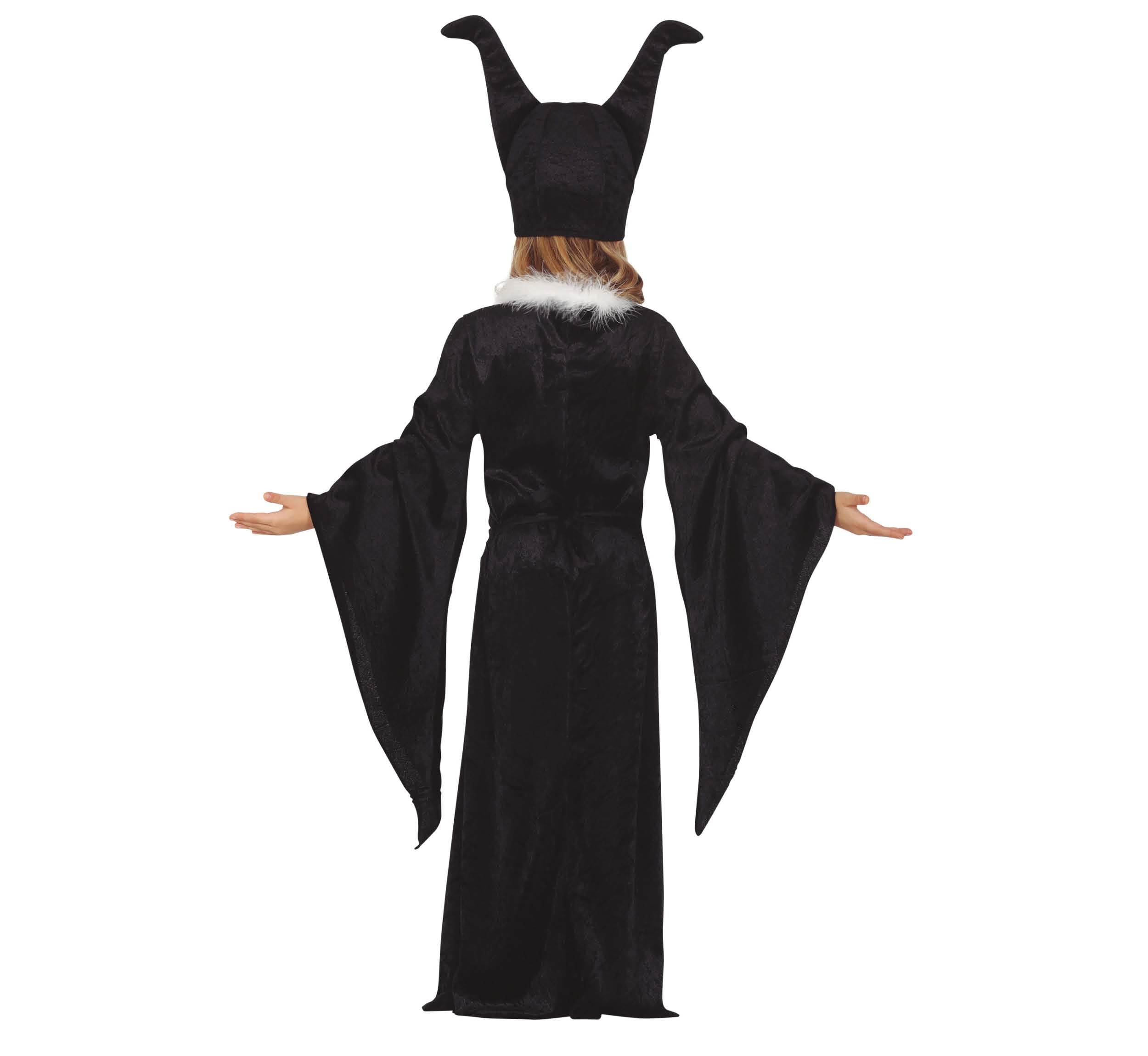 GP77036 – Hexenzarin Zaubermantel Halloween Kreation – Größe: 110/116 – Farbe: Schwarz