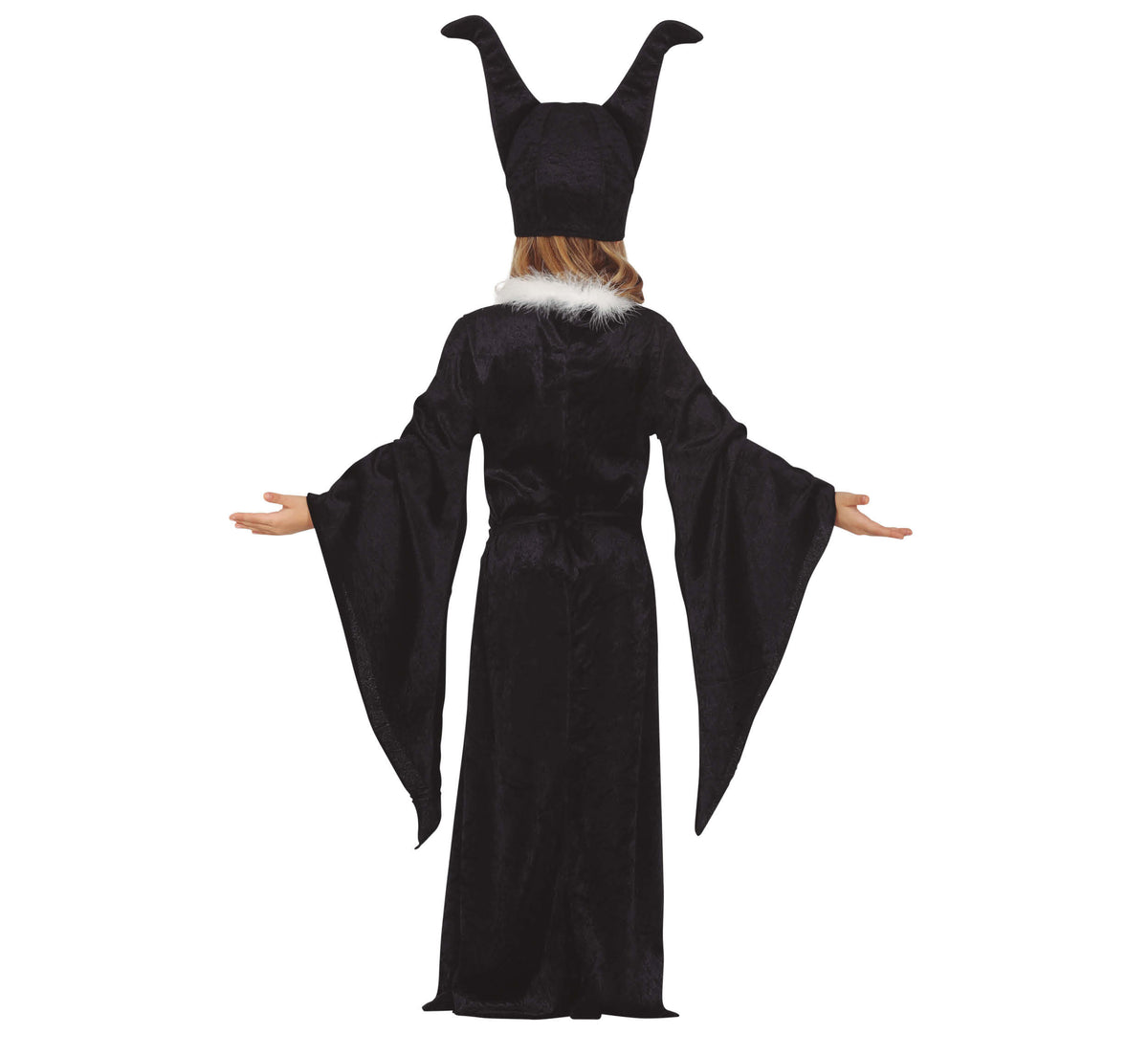 GP77036 – Hexenzarin Zaubermantel Halloween Kreation – Größe: 110/116 – Farbe: Schwarz