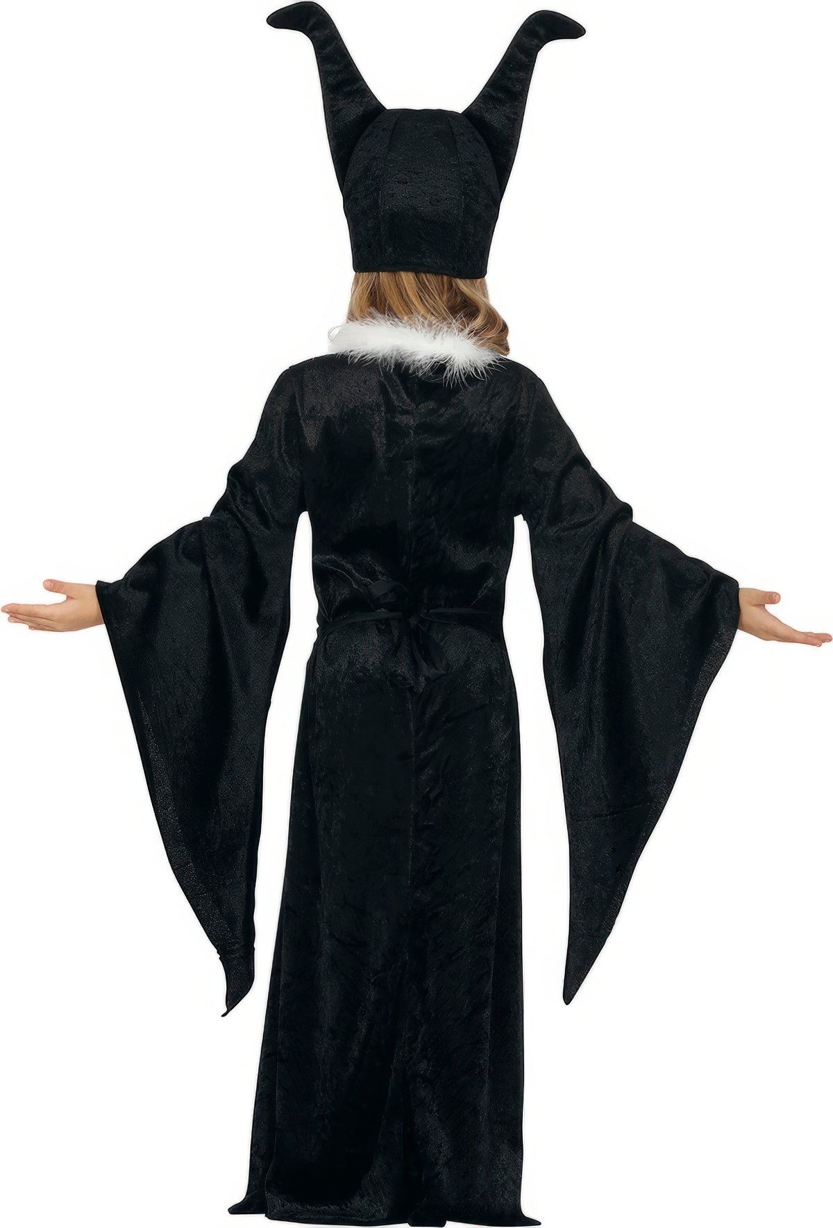 GP77036 – Hexenzarin Zaubermantel Halloween Kreation – Größe: 128/134 – Farbe: Schwarz