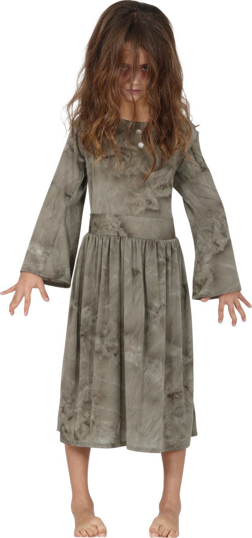 GP77050 – Gespenst Halloween Kostüm Spuk – Größe: 140/146 – Farbe: Grau