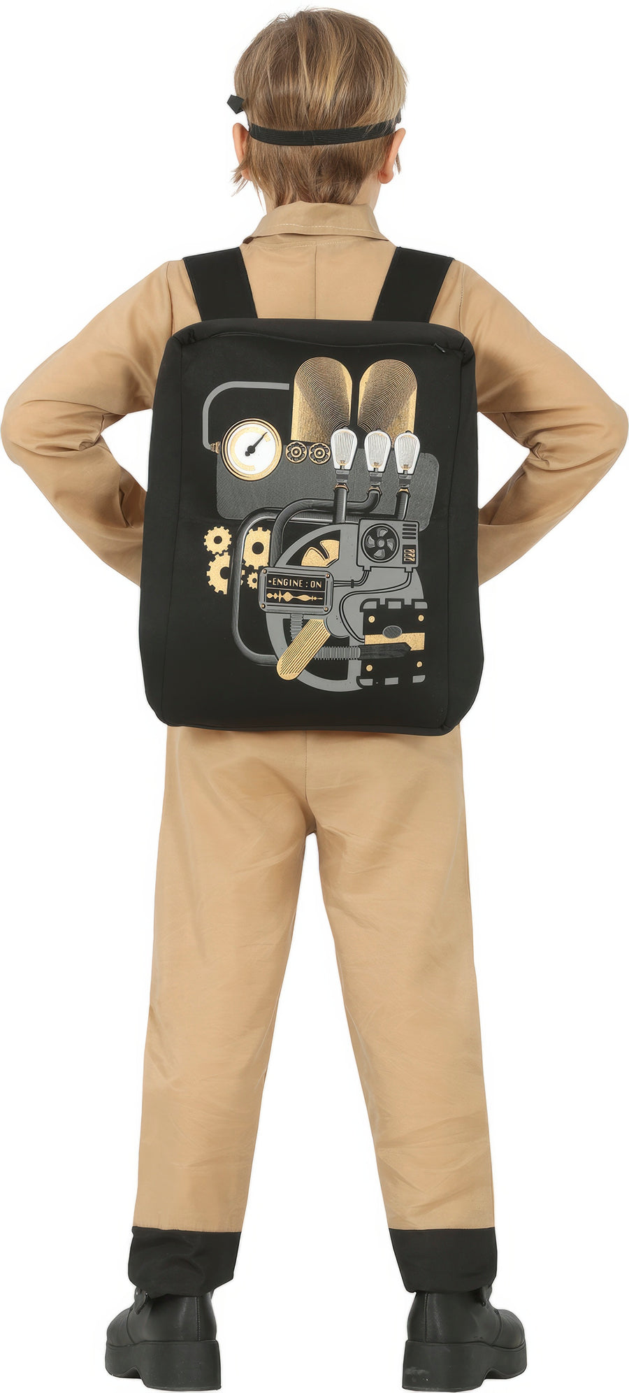 GP77086 – Halloween Geisterjäger Kostüm Kinder – Größe: 110/116 – Farbe: Beige, Ansicht 2