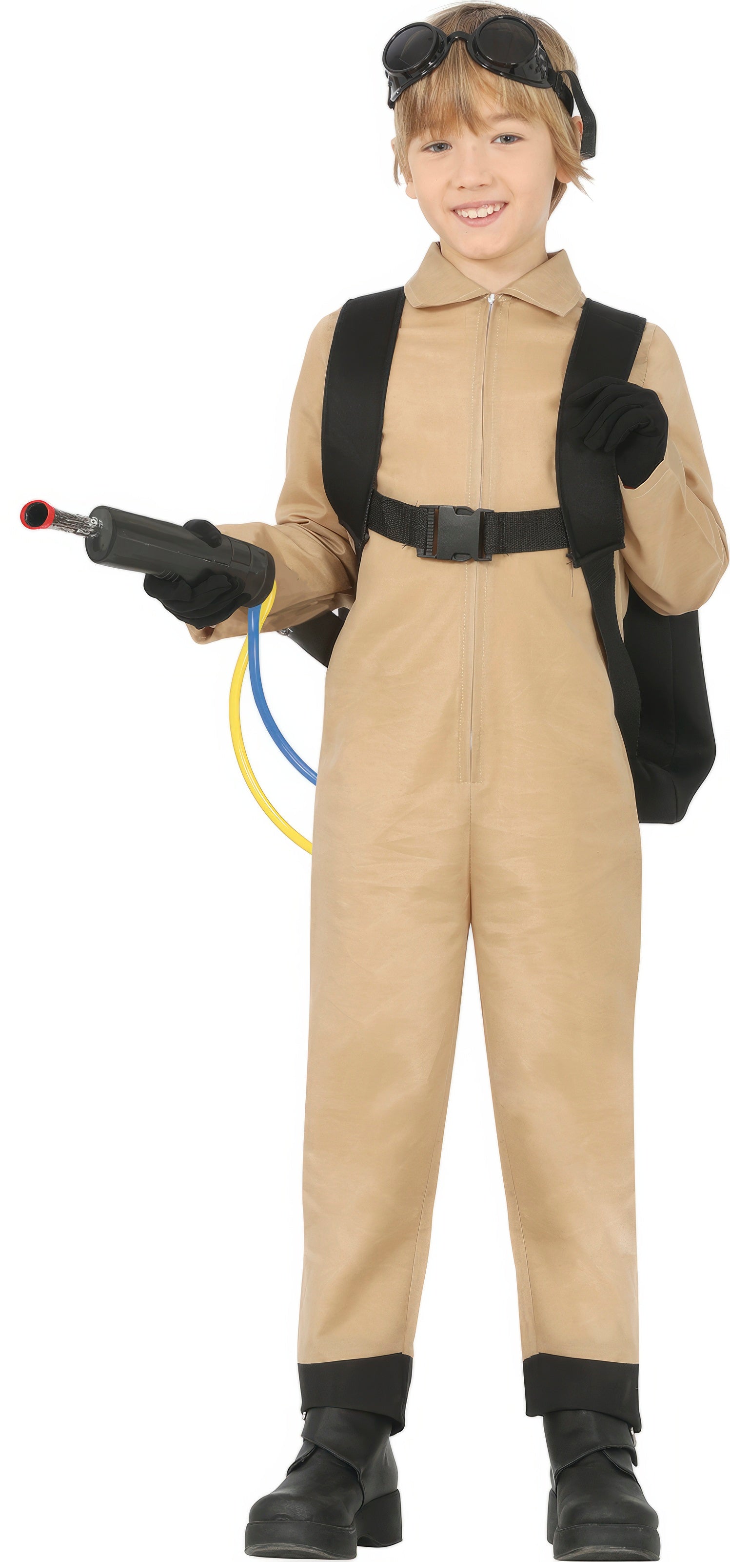 GP77086 – Halloween Geisterjäger Kostüm Kinder – Größe: 128/134 – Farbe: Beige
