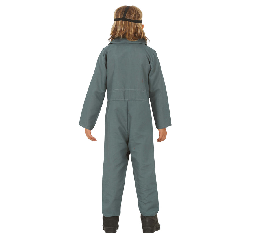 GP77129 – Halloween Schlauer Jäger Maske Overall – Größe: 110/116 – Farbe: Blau, Ansicht 2