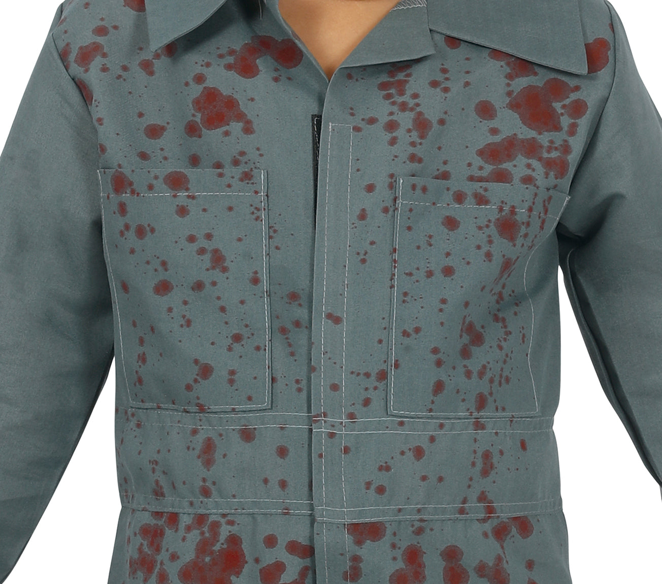 GP77129 – Halloween Schlauer Jäger Maske Overall – Größe: 110/116 – Farbe: Blau