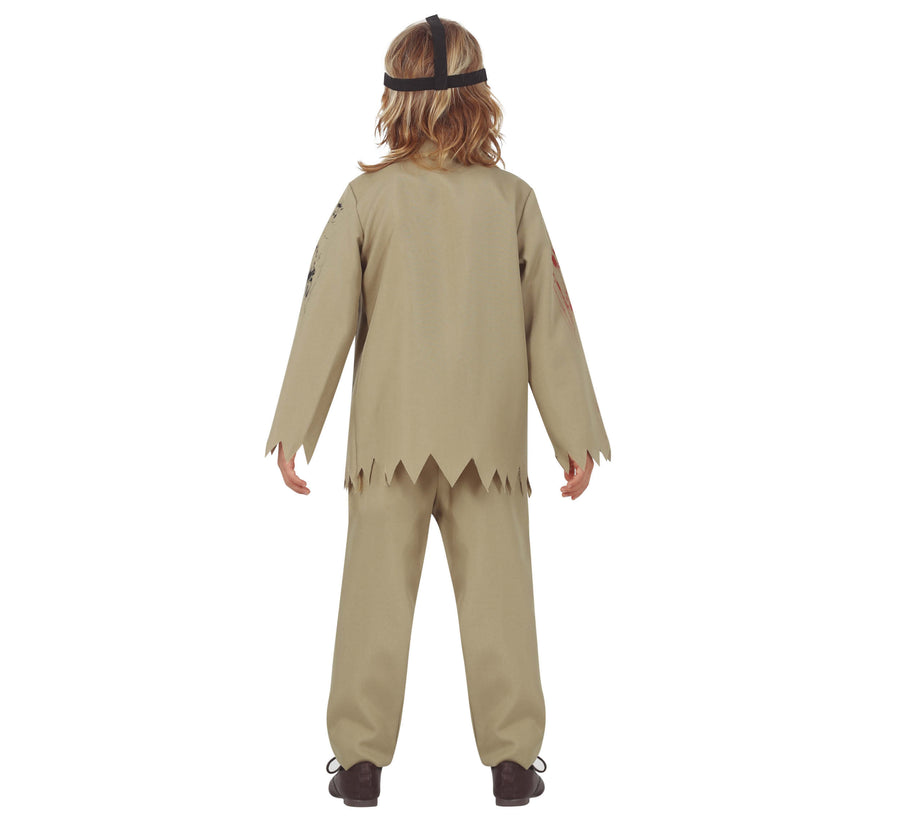 GP77137 – Halloween Maske Grusel Kostüm – Größe: 110/116 – Farbe: Beige, Ansicht 2