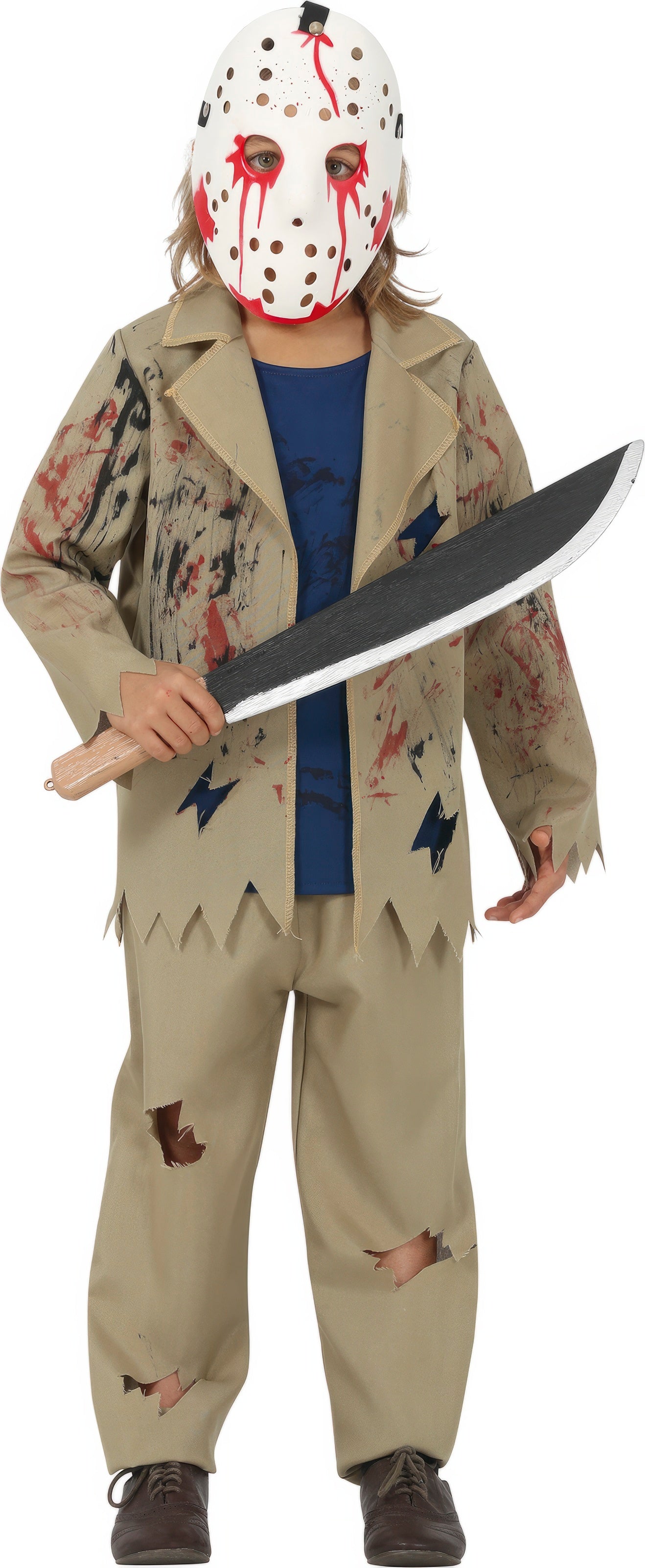 GP77137 – Halloween Maske Grusel Kostüm – Größe: 140/146 – Farbe: Beige