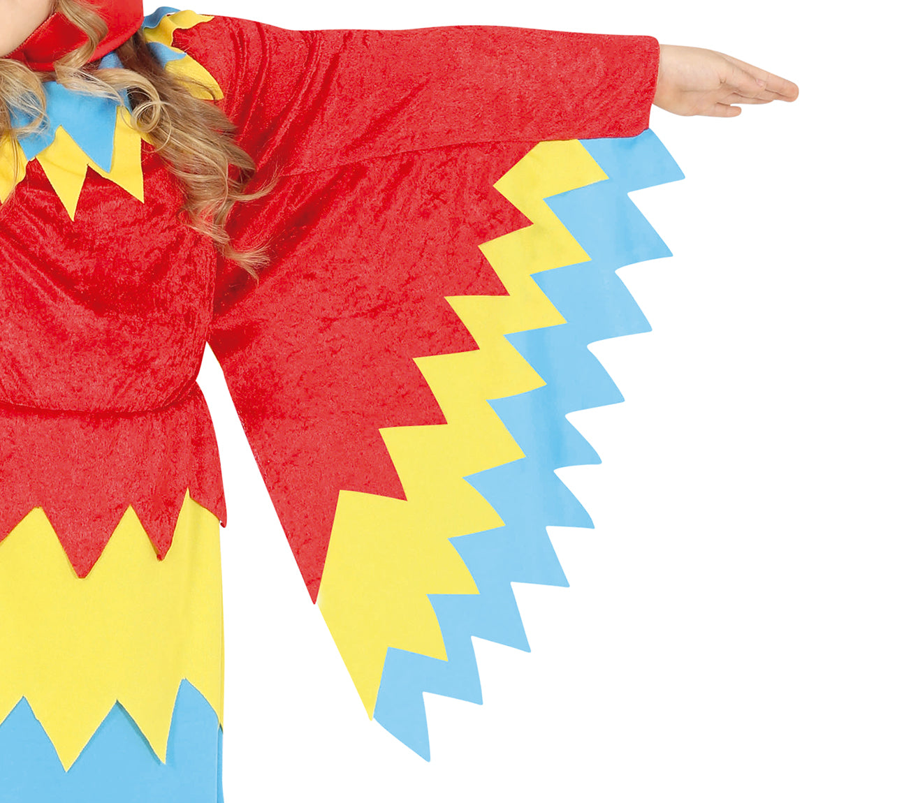 GP77179 – Papagei Kostüm Bunter Vogel Fasching – Größe: 110/116 – Farbe: Mehrfarbig