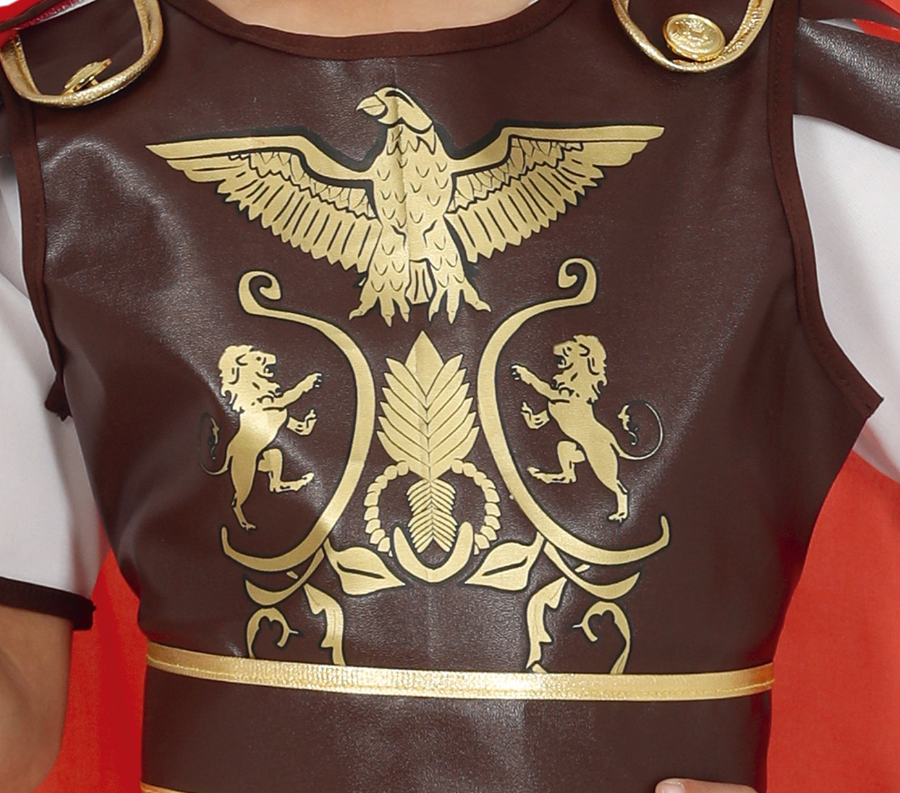 GP77223 – Römer Gladiator Krieger Kostüm – Größe: 128/134 – Farbe: Braun