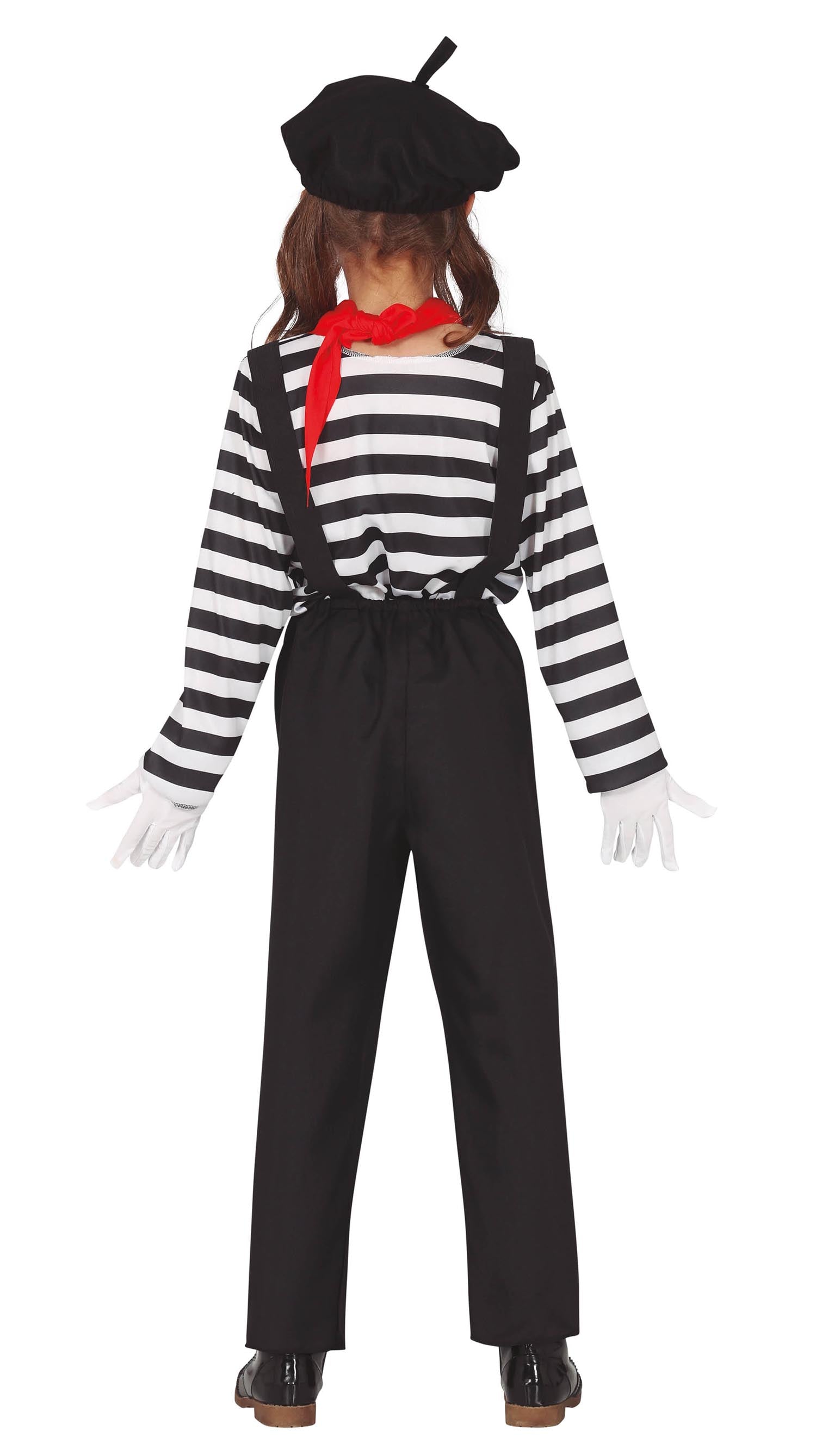 GP77226 – Clown Pantomime Kostüm Karneval – Größe: 110/116, 128/134, 140/146, 98/104 – Farbe: Weiß